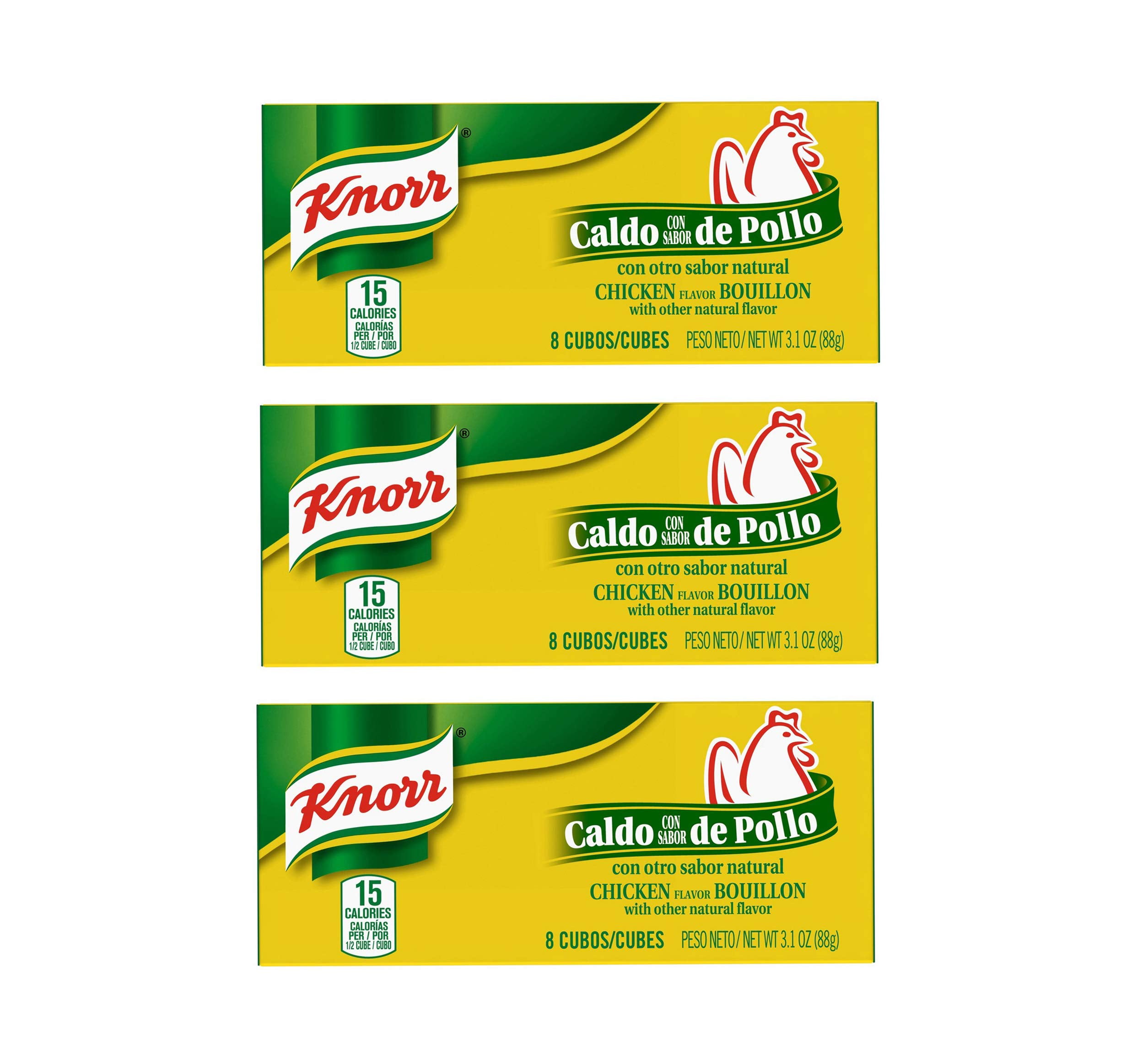 Knorr Chicken Flavor Bouillon Cubes 8 Count Box (3 Pack) (Chicken