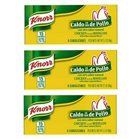 Knorr Chicken Flavor Bouillon Cubes 8 Count Box (3 Pack) (Chicken)