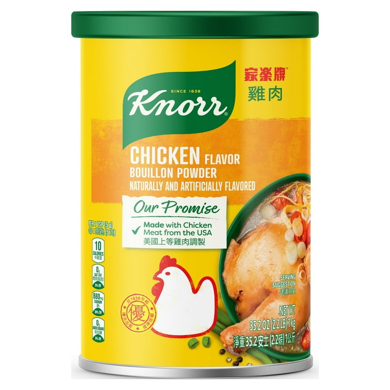 Knorr Chicken Flavor Broth Mix 2.2 lb. Canister - Case of 12