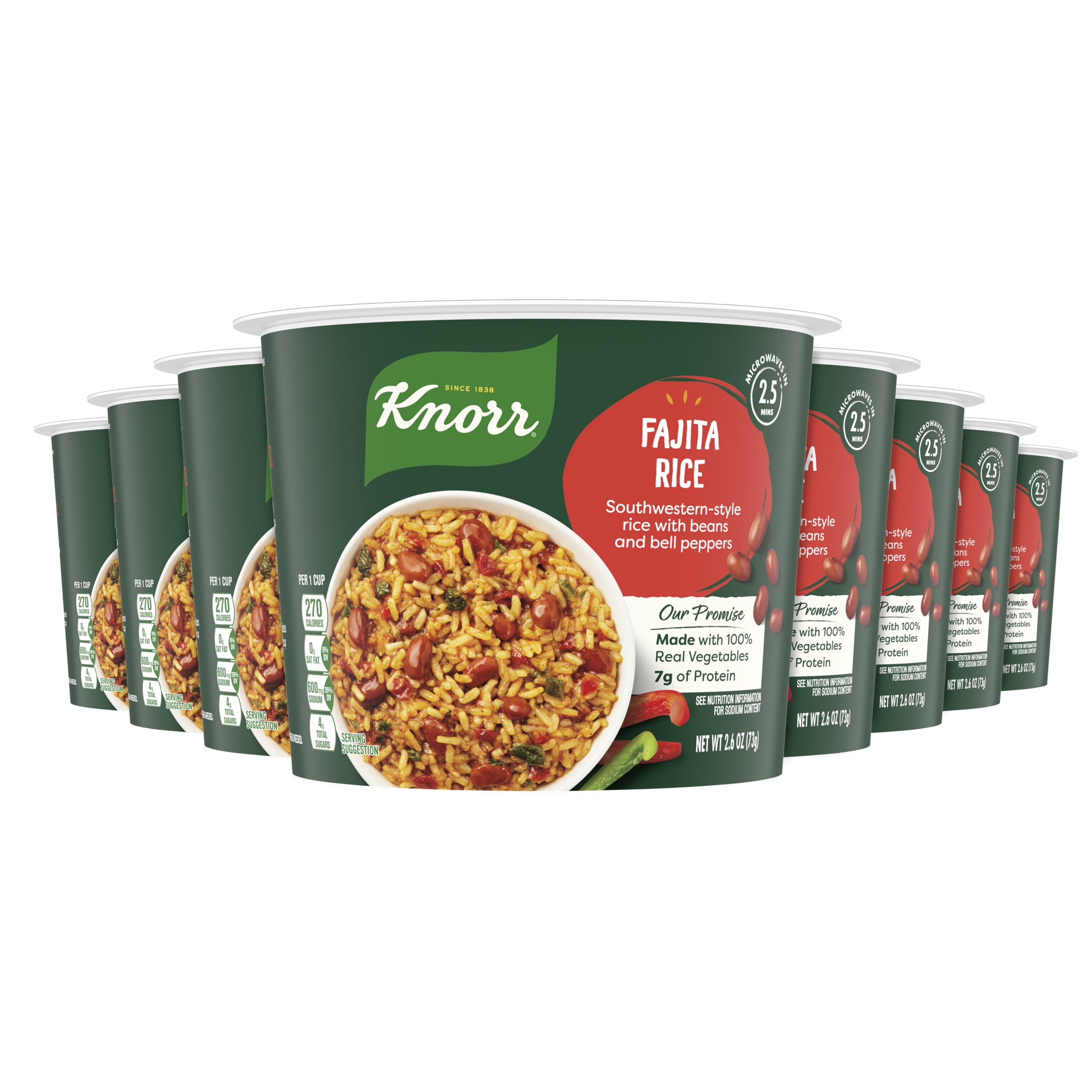 Knorr Fajita Rice Packaged Meals, 2.6 oz, 8 Pack