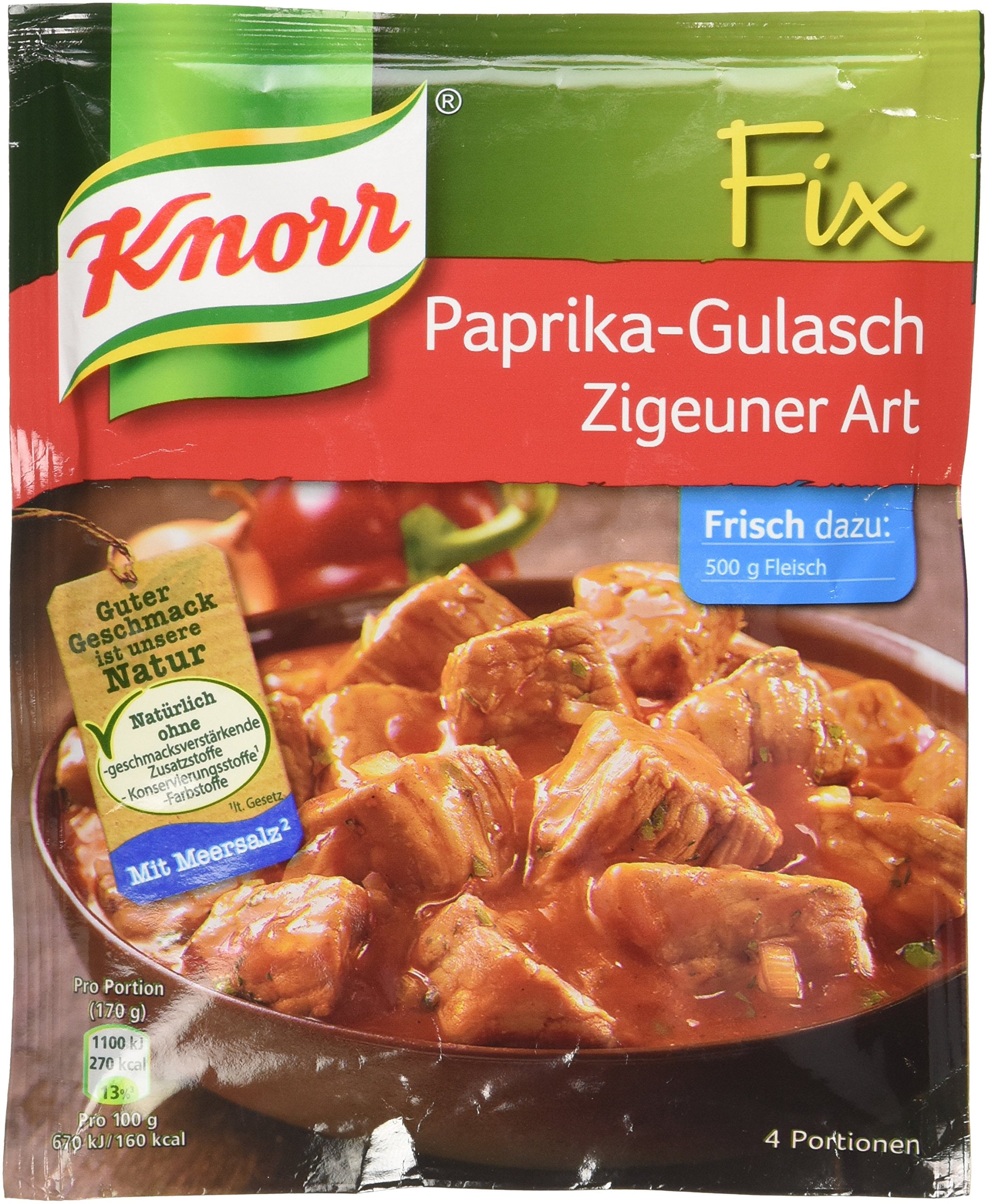 Knorr Fix Gulasch with Bellpeppers (Paprika-Gulsch Zigeuner Art) (Pack of 4)