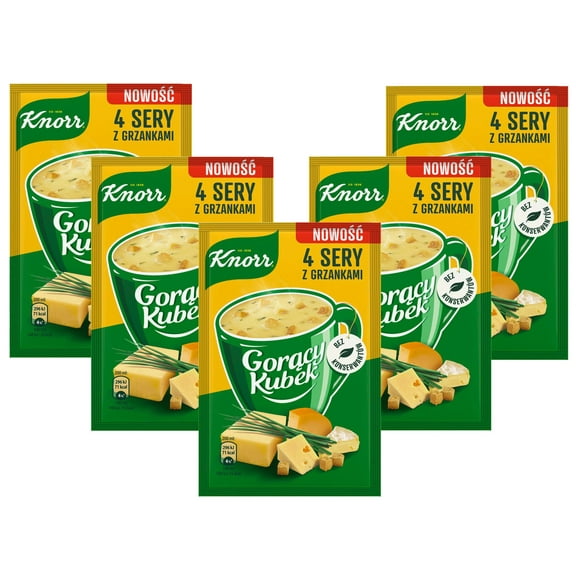 Knorr Goracy Kubek 4 Sery Z Grzankami 4 Cheese Soup W Croutons 17G Bag (5-Pack)
