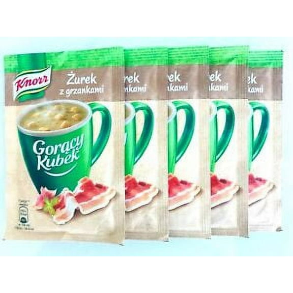 Knorr Goracy Kubek Mug SOUP: ZUREK Sour Rye soup -Made in Poland-Pack of 5 -