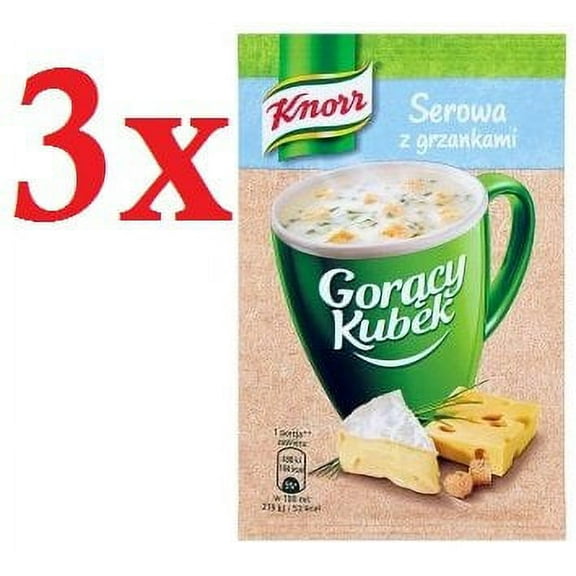 Knorr Goracy Kubek Serowa Z Grzankami Cheese Soup with Croutons Mix (3-Pack)
