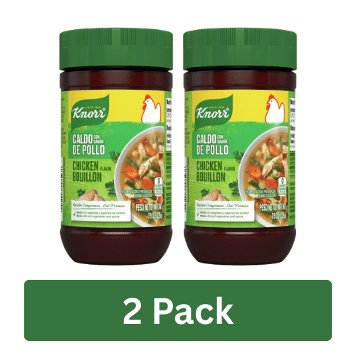 Knorr Granulated Bouillon Chicken Flavor Cholesterol-Free Powder, 7.9 oz Jar (2 pack)