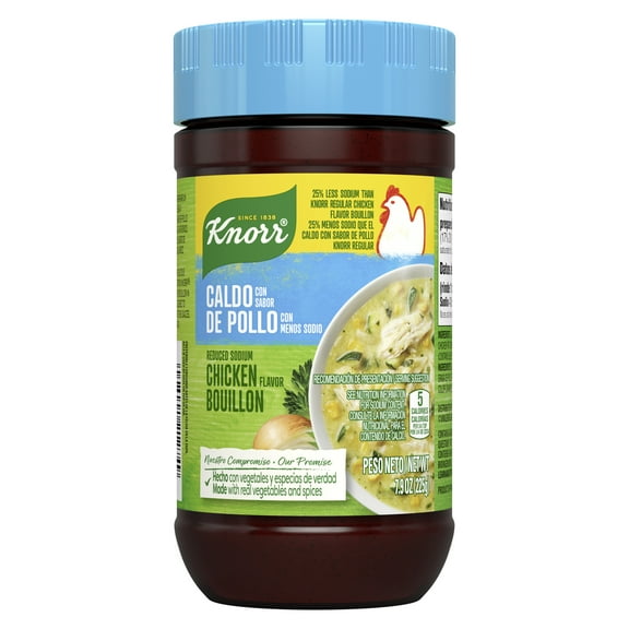 Knorr Granulated Reduced Sodium Chicken Bouillon Ground, 7.9 oz Jar