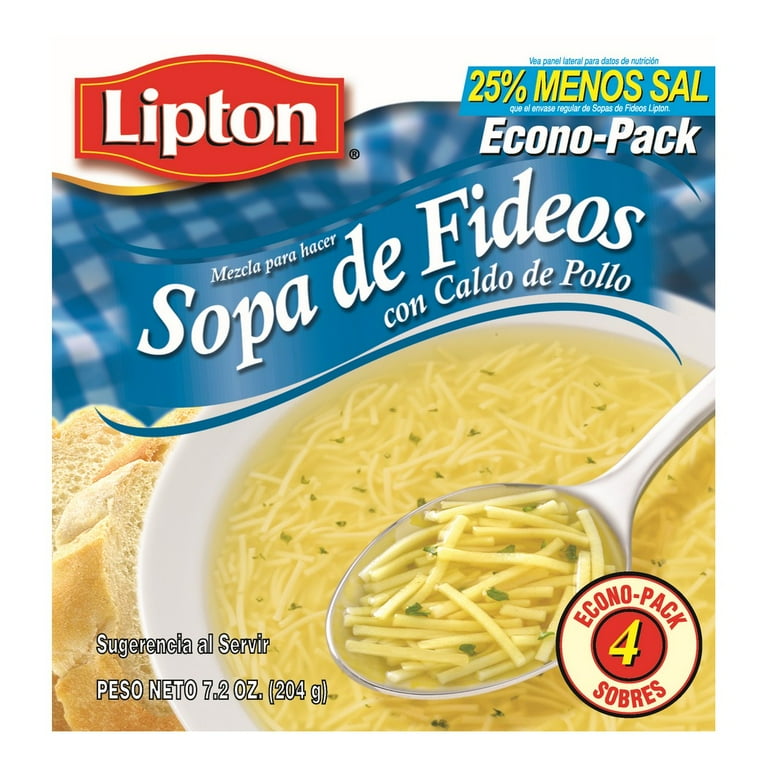 Knorr Lipton Noodle Soup Mix with Real Chicken Broth, Less Salt 4