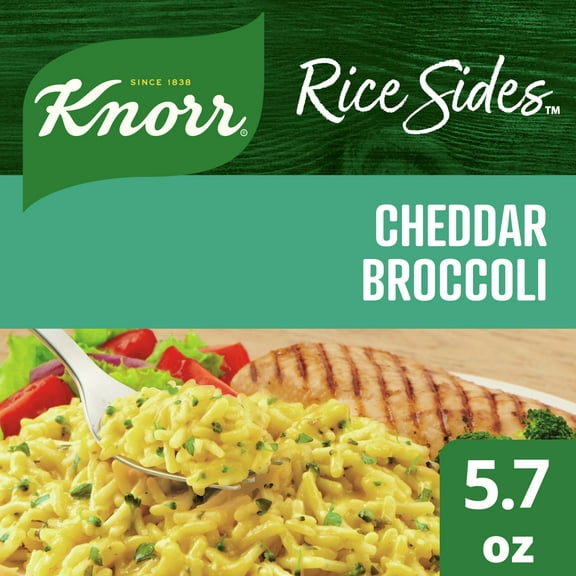 Knorr No Artificial Flavors Cheddar Broccoli Parboiled Rice, 5.7 oz (Pack of 8)