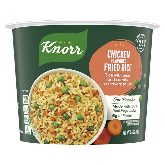 Knorr No Artificial Flavors Chicken Fried Rice Cooks in 2.5 Minutes, 2.6 oz Regular Cup