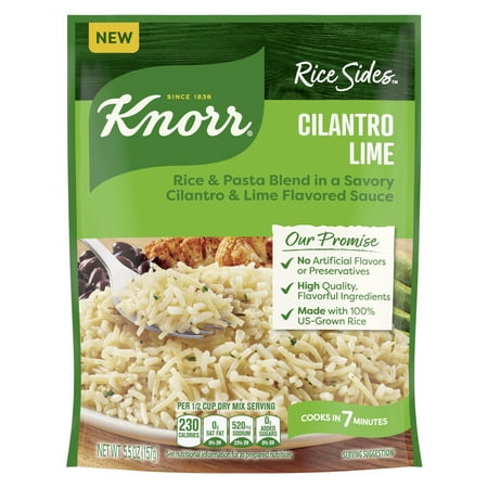 Knorr No Artificial Flavors Cilantro Lime Rice Sides, 5.5 oz Regular Pouch