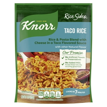 Knorr No Artificial Flavors Creamy Taco Rice Sides Cooks in 7 Minutes, 5.4 oz Regular Pouch
