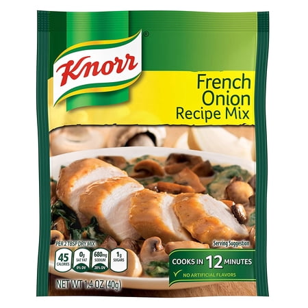 Knorr No Artificial Flavors Powder French Onion Recipe Mix Stocks, 1.4 oz Pouch