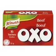 Knorr OXO Beef Bouillon Powder, 16 sachets, 72g/2.5 oz