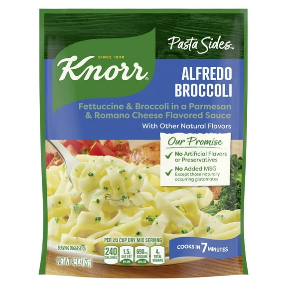 Knorr Pasta Side Dish, Alfredo Broccoli, 4.5 oz (Pack of 4).