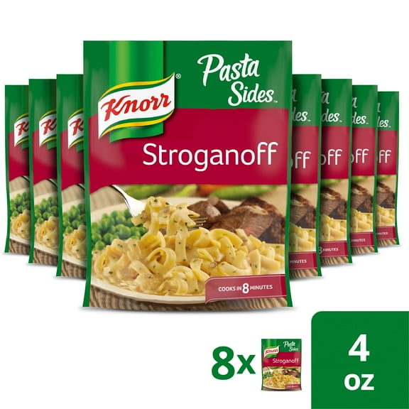 Knorr Pasta Side Dish Stroganoff Fettuccine, Cooks in 8 Minutes, 4 oz, 8 Count
