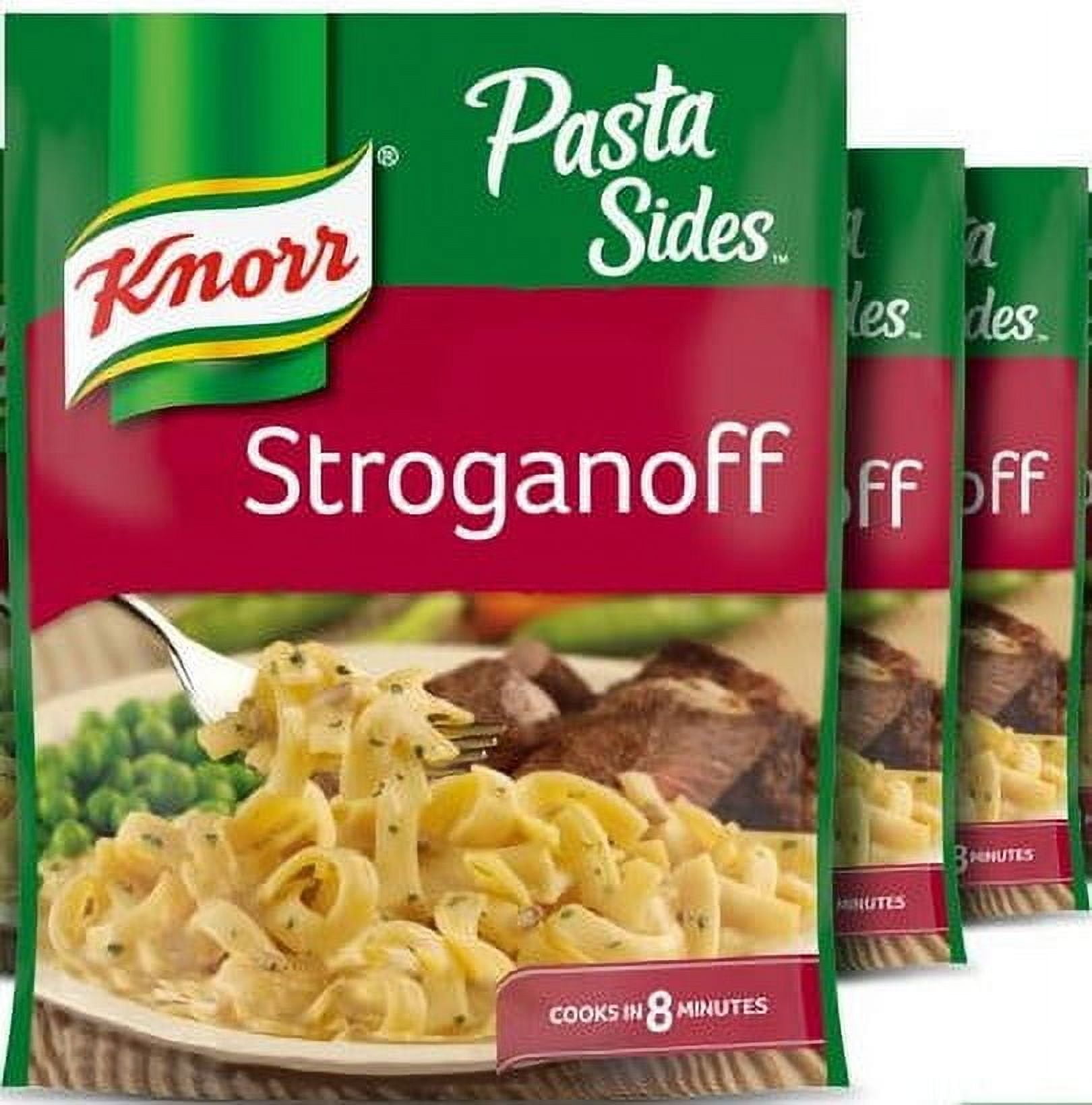 Knorr Pasta Side Dish, Stroganoff, Fettuccine in a Creamy Mushroom Flavored Sauce 4 oz Pack of 3