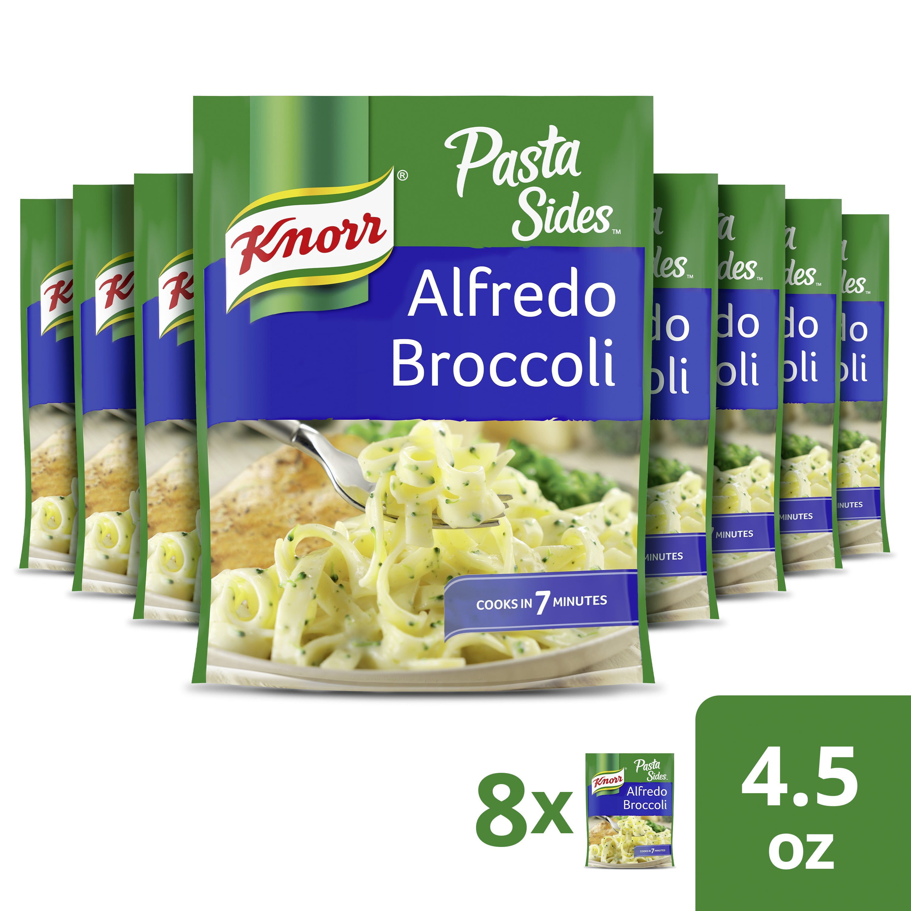 Knorr Pasta Sides Alfredo Broccoli Fettuccine, Cooks in 7 Minutes, 4.5
