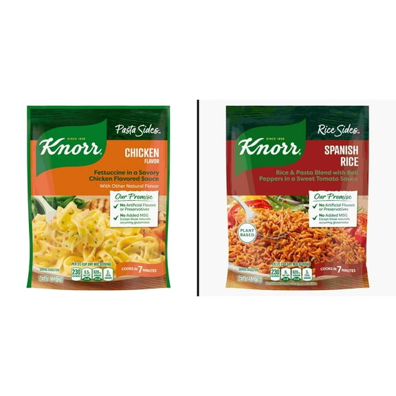 Knorr Pasta Sides Chicken 4.3 oz & Knorr Rice Sides Spanish Rice 5.6 oz