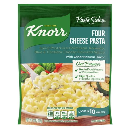 Knorr Pasta Sides Four Cheese Pasta For Delicious Quick Pasta Side Dishes No Artificial Flavors, No Preservatives, No Added Msg 4.1 Oz