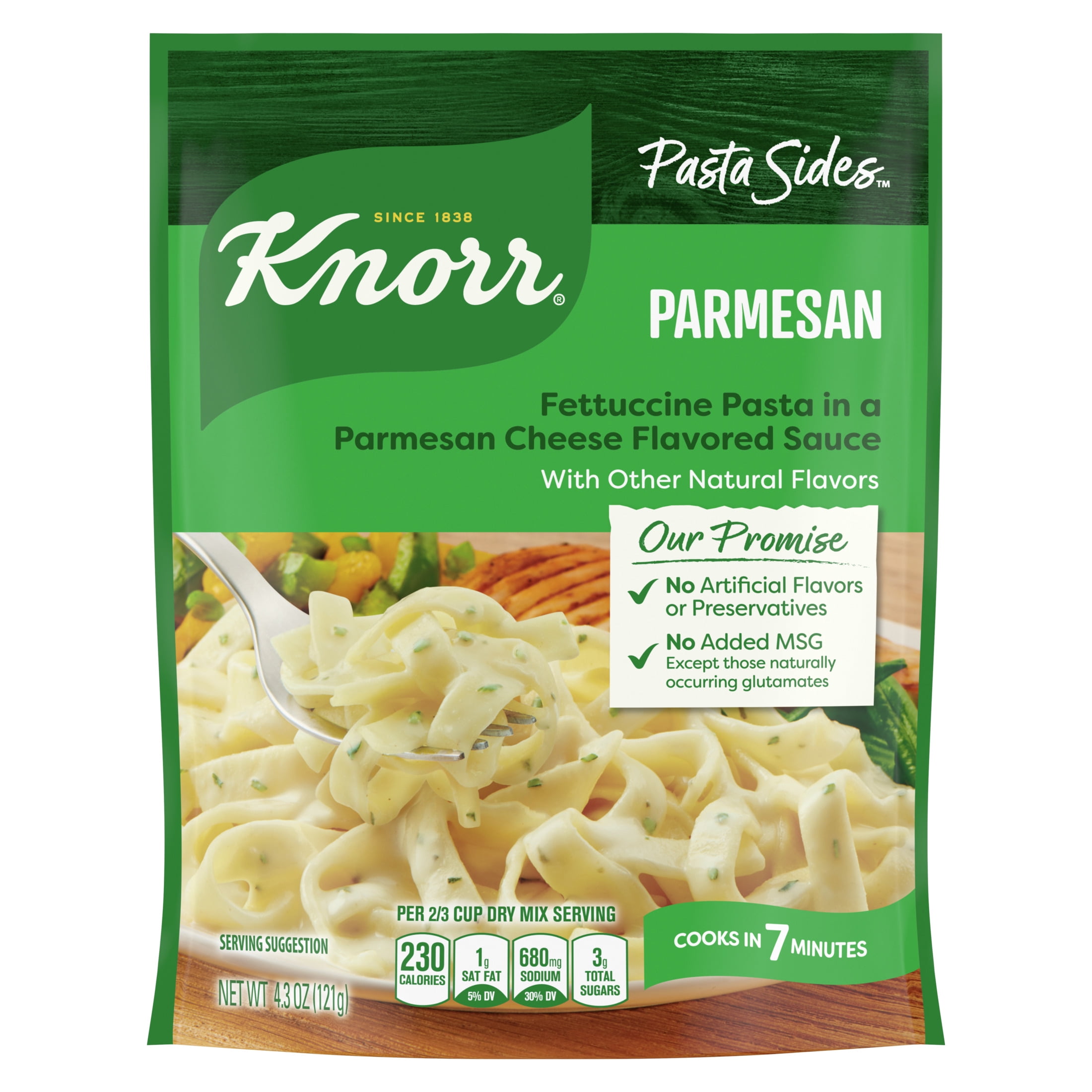 Knorr Pasta Sides Parmesan, Cooks in 7 Minutes, No Artificial Flavors