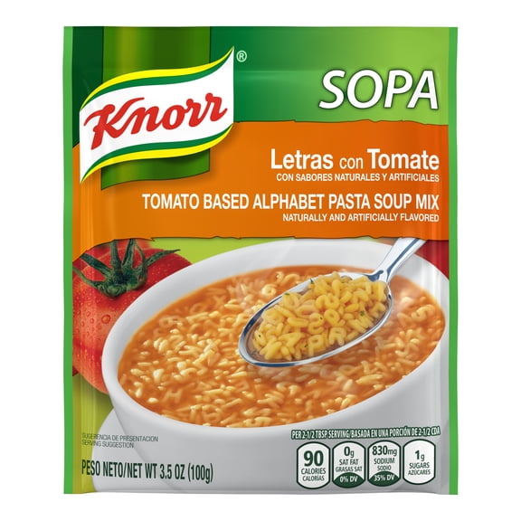 Knorr Pasta Soup Mix Tomato Based Alphabet Pasta 3.5 oz (Pack of 18)
