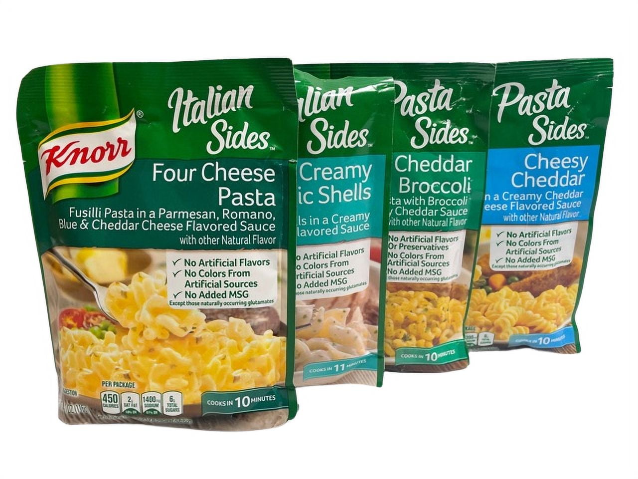 Knorr Pasta and Italian Side Dish Variety Pack. Creamy Garlic, Four