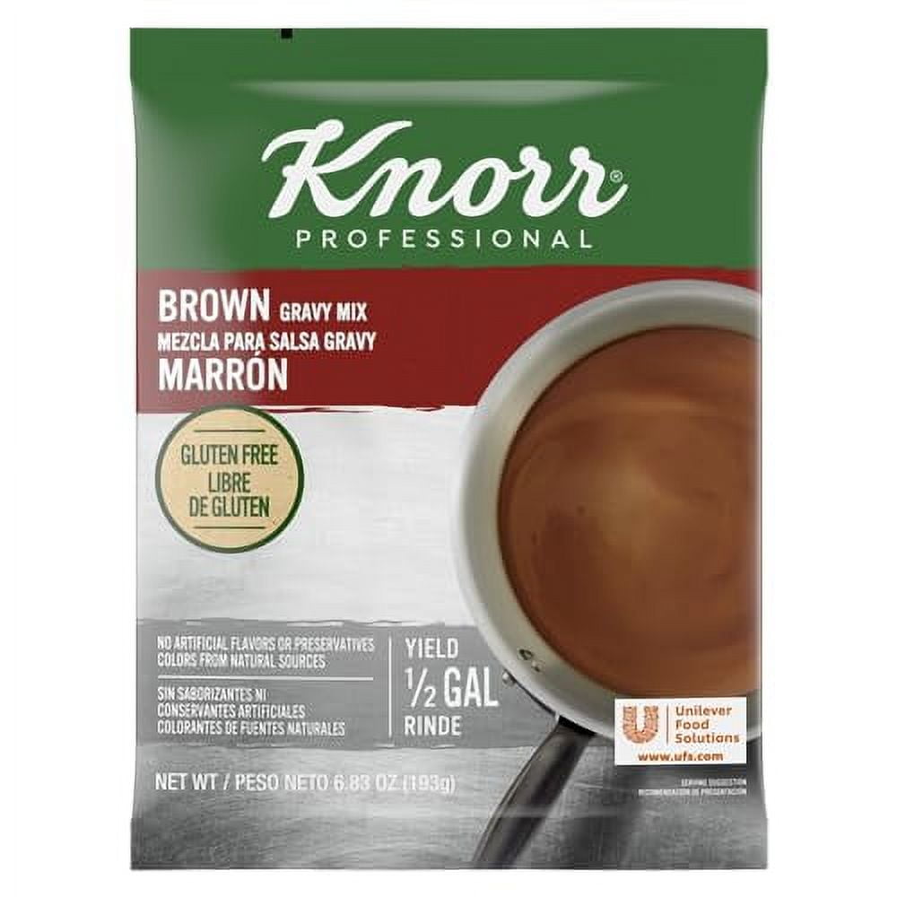 Knorr Professional Brown Gravy Mix Vegan, Gluten Free, No Artificial  Flavors or Preservatives, No added MSG, Dairy Free,Colors from Natural  Sources, 6.83 oz, Pack of 6