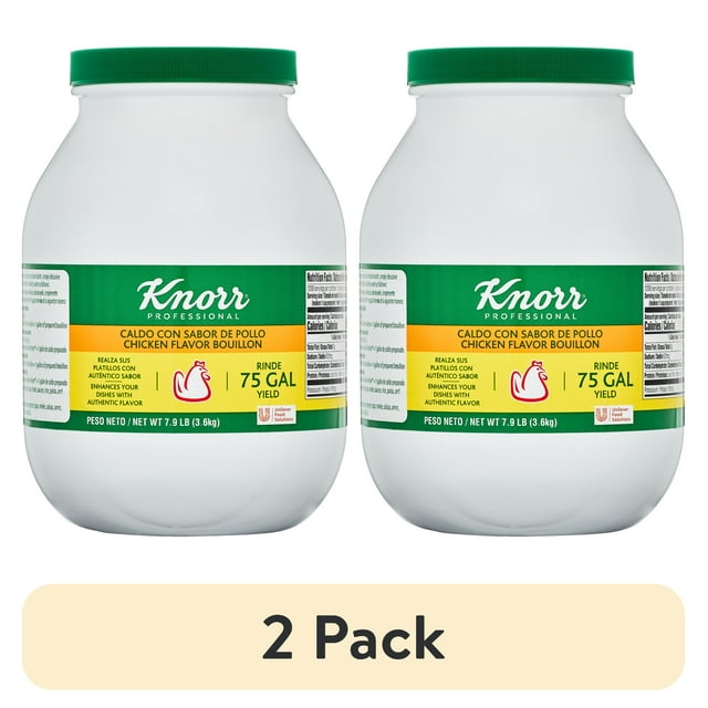 (2 pack) Knorr Shelf Stable Paste Chicken Bouillon, 7.9 lb Jar