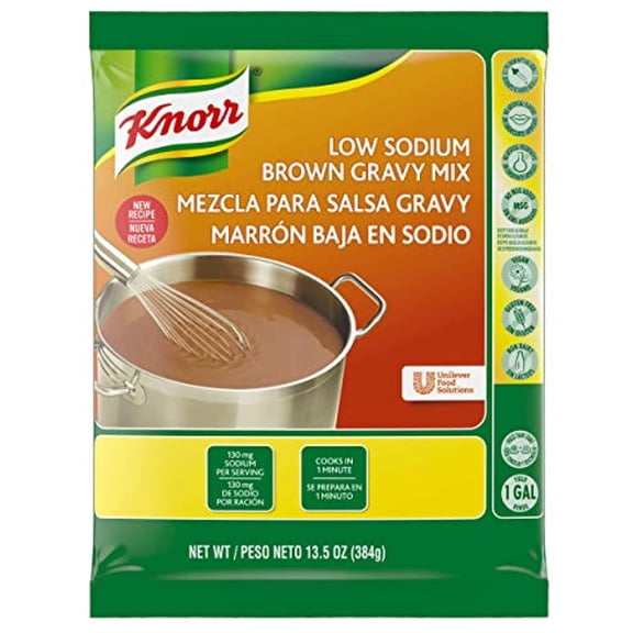 (Price/Case)Knorr Brown Low Sodium Gravy Mix 13.5 Ounce Pack - 6 Per Case