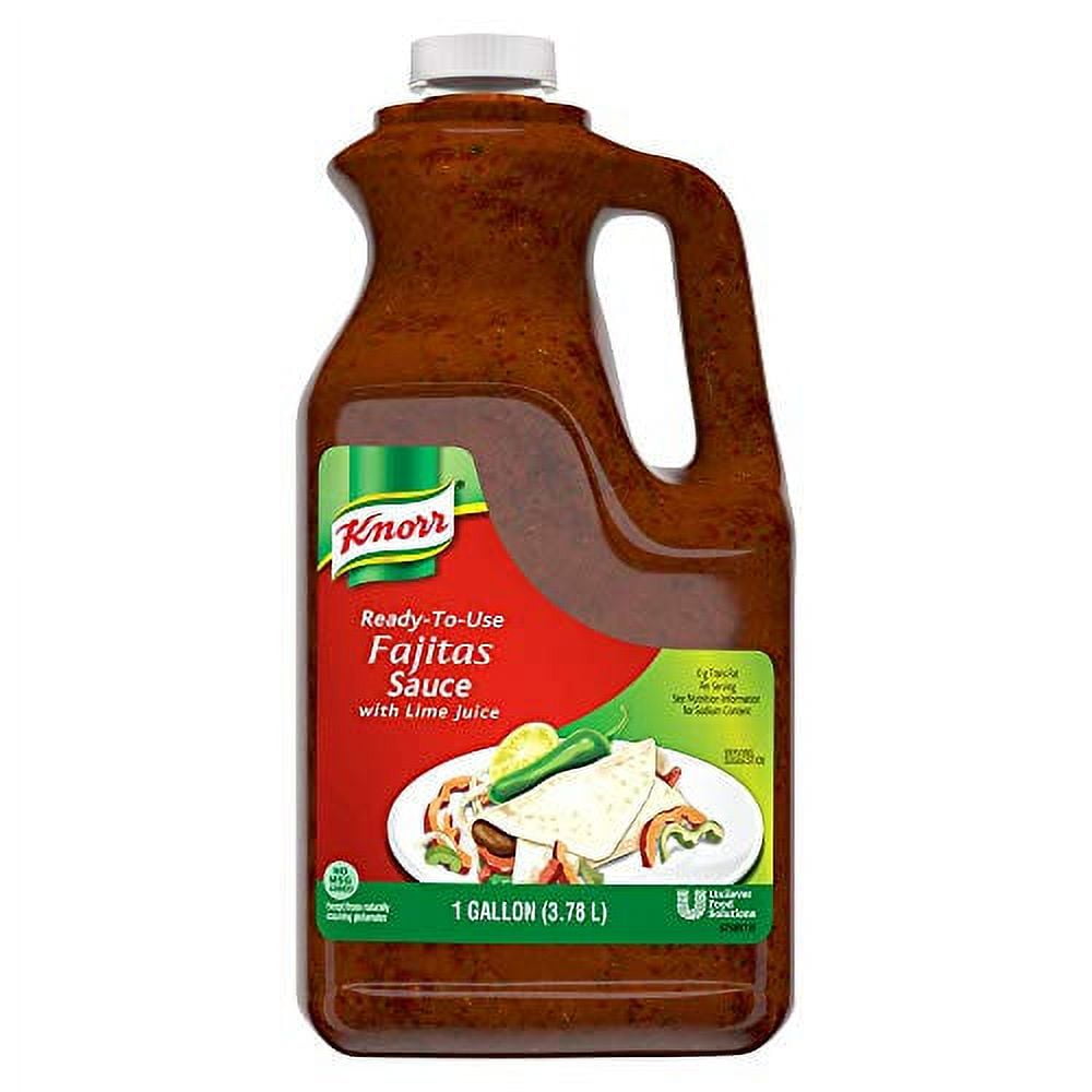 Knorr Professional Ready-To-Use Fajitas Sauce With Lime Juice Jug Vegetarian, No Added Msg, 0g Trans Fat, 1 gallon