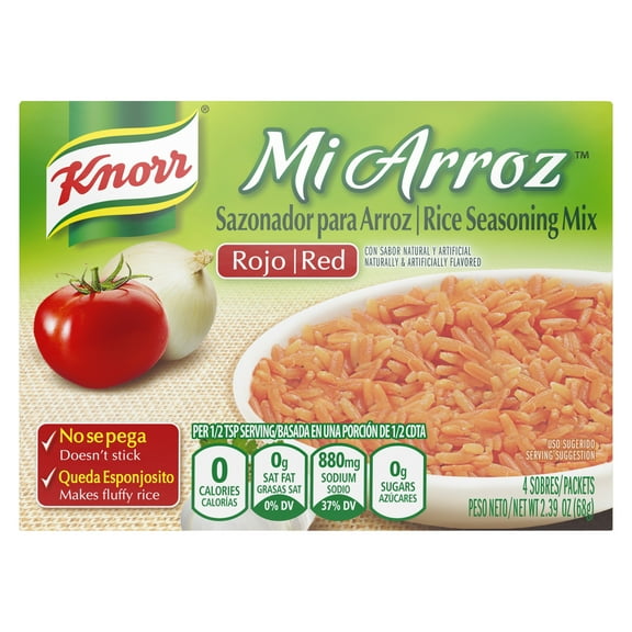 Knorr Rice Seasoning Mix Rojo/Red  2.39 Oz (Pack of 2)