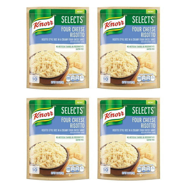 Knorr Rice Side Dish Four Cheese Risotto 6.2 oz, Pack of 4
