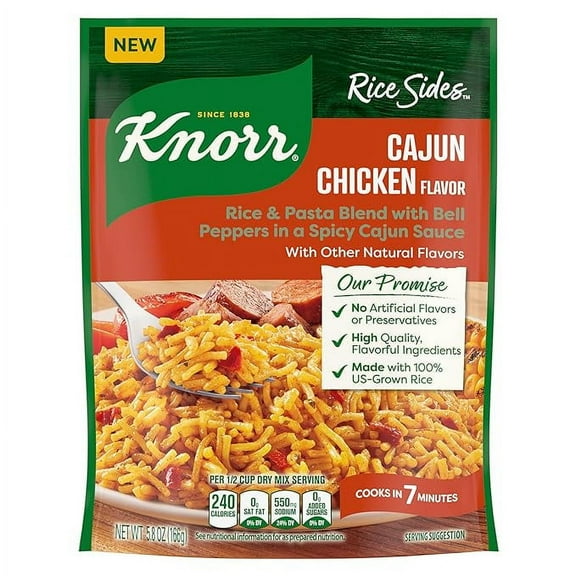 Knorr Rice Sides Cajun Chicken Flavor, 5.8 oz (Pack of 3).