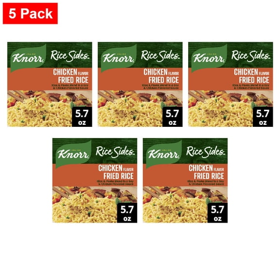 Knorr Rice Sides Chicken Fried Rice with Long Grain Rice and Vermicelli Pasta 5.7 oz - 5 Pack