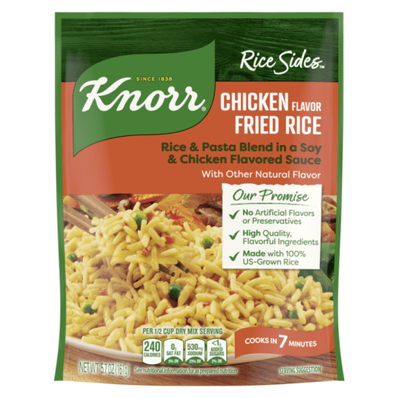 Knorr Rice Sides Chicken Fried Rice with Long Grain Rice and Vermicelli Pasta Rice Sides