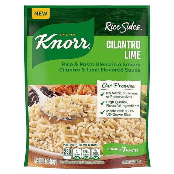 Knorr Rice Sides Cilantro Lime, 5.5 oz (Pack of 2).