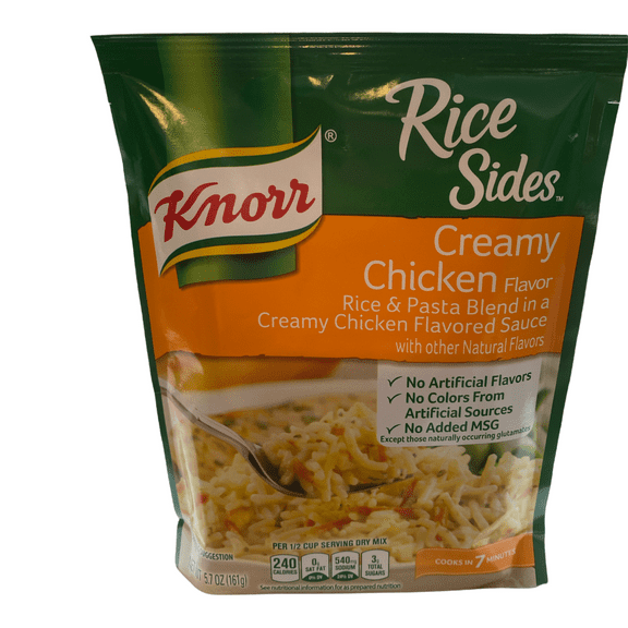 Knorr Rice Sides Creamy Chicken Flavor Rice & Pasta Blend In a Creamy Chicken Flavored Sauce With Other Natural Flavors 5.7 oz 161 g Pack Of 1
