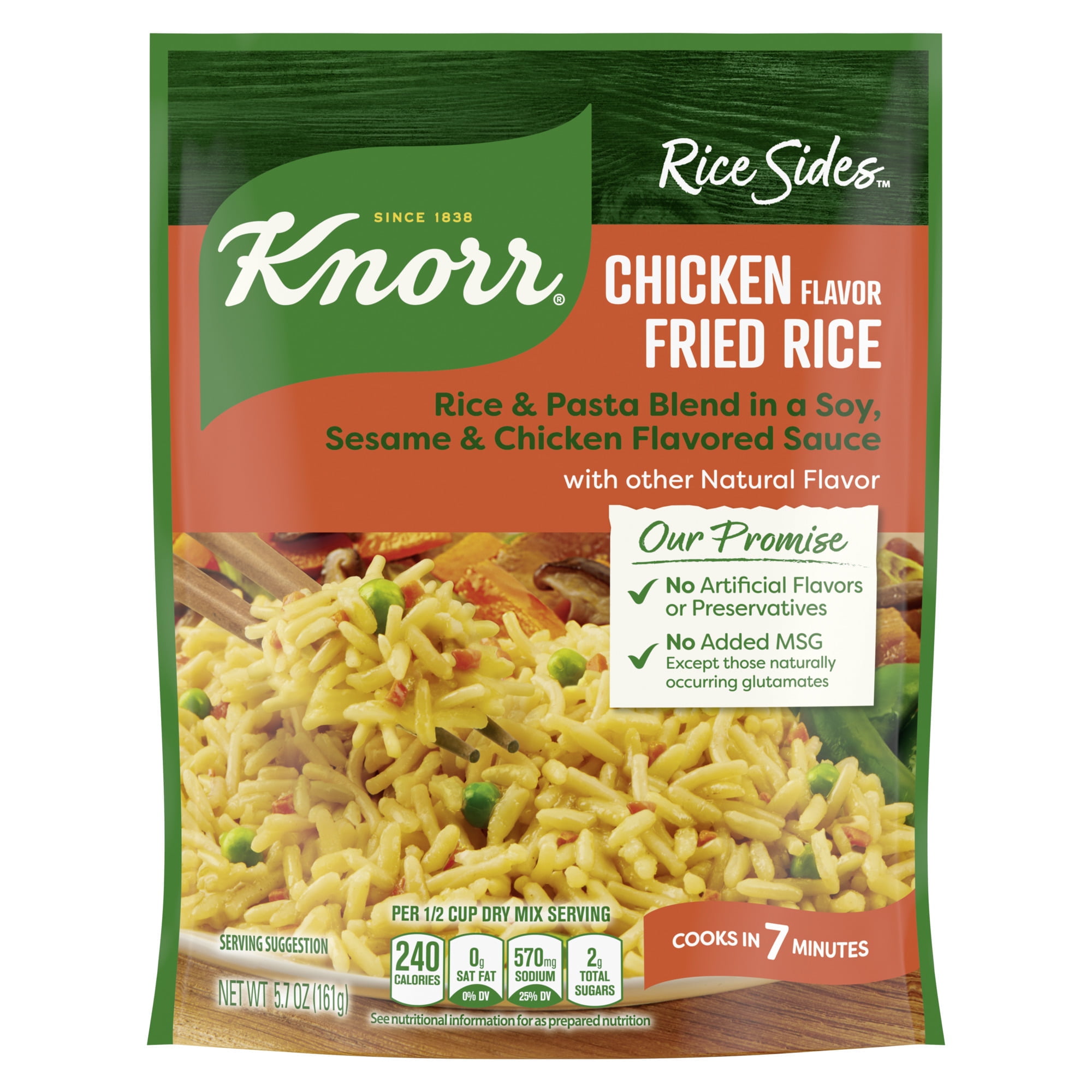 Knorr Rice Sides No Artificial Flavors Chicken Fried Rice, Cooks in 7 ...