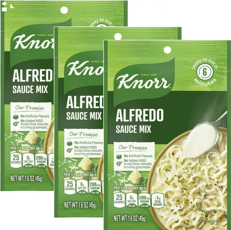 3 Packs Knorr Sauce Mix Alfredo Sauce 1.6 Oz Each