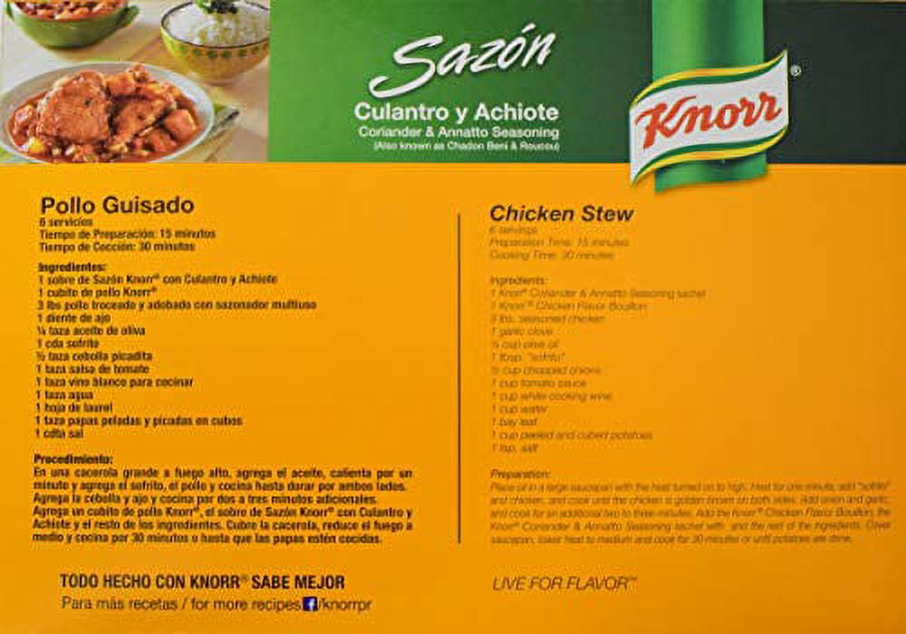 Knorr Sazon Coriander & Annatto Seasoning Mix - 32 Packets