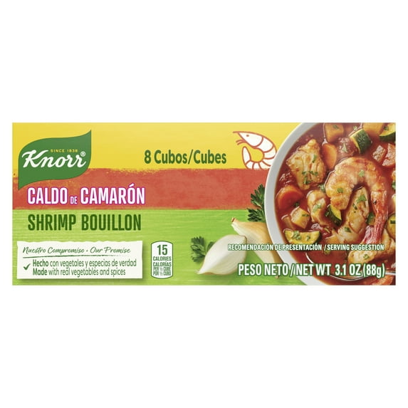Knorr Shelf Stable Cubes Shrimp Bouillon, 3.1 oz, 1X Box