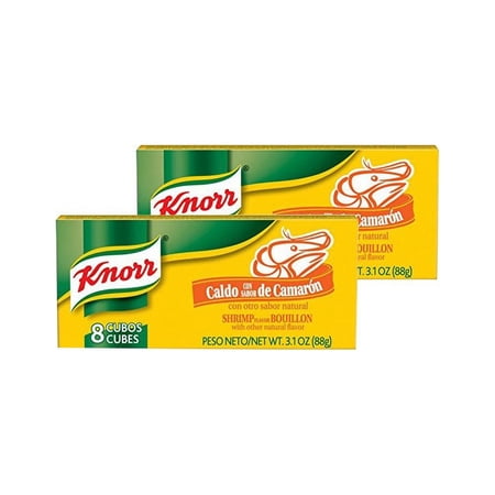 Pack of 2 - Knorr Shrimp Flavor Bouillon (8 Cubes) 2 Pack Packaging May Vary