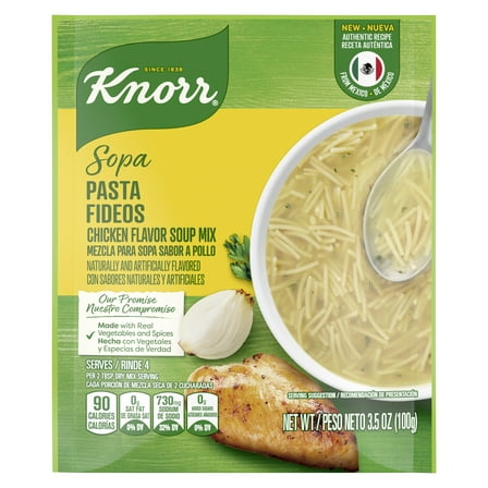 Knorr Sopa Chicken Noodle Pasta Soup Mix, 3.5 oz Pouch