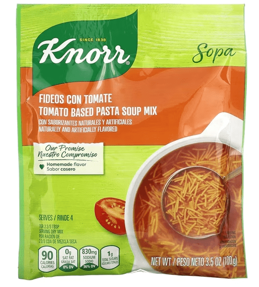 Knorr Sopa de Fideo Tomato Based Pasta Soup Mix 3.5 oz (Pack of 12)