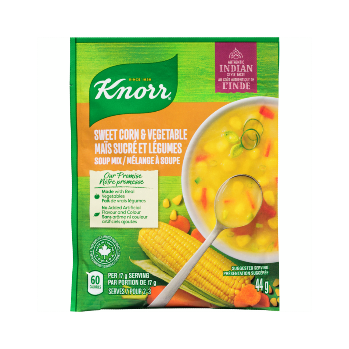 Knorr Sweet Corn & Vegetables Soup Mix, Authentic Indian Style Taste