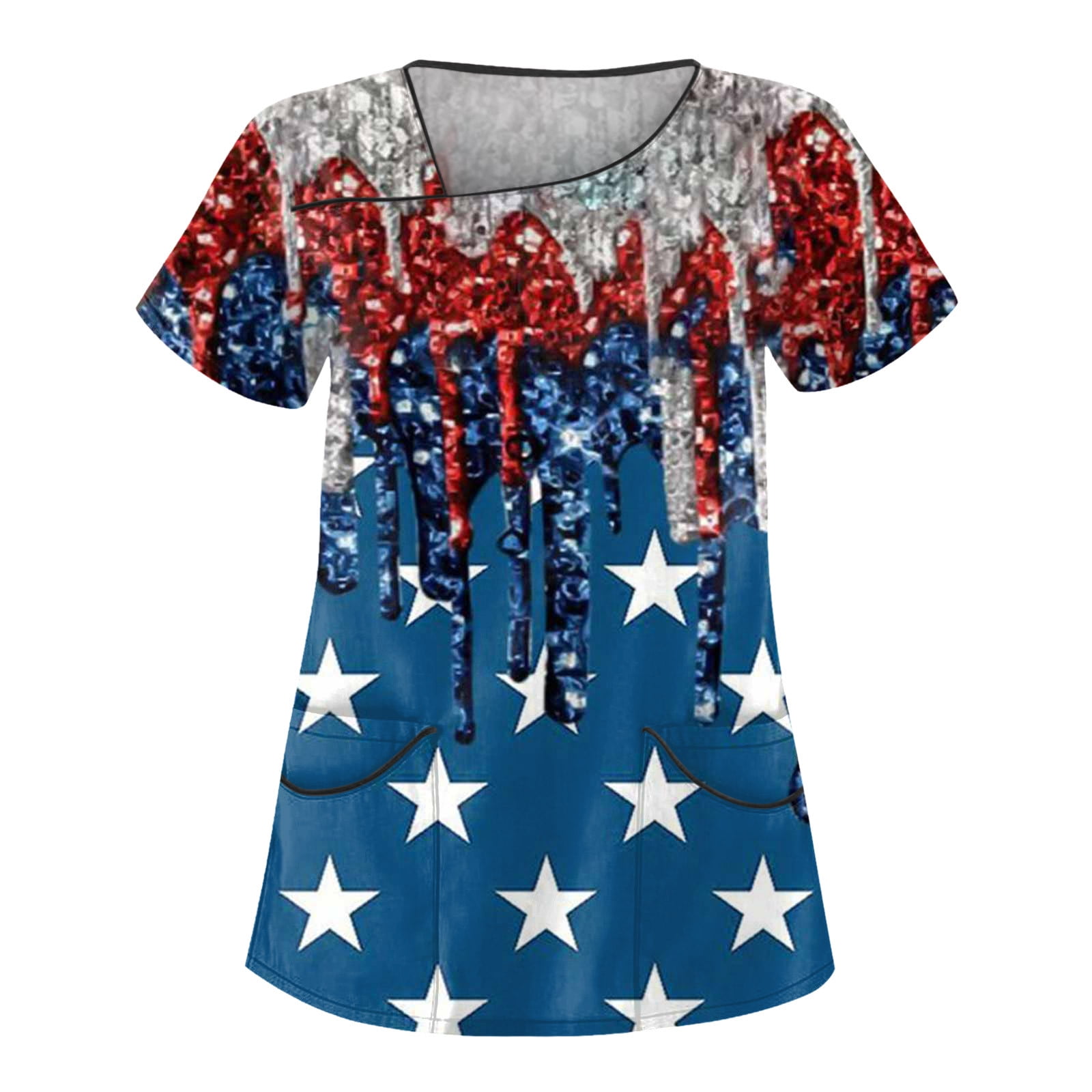 4th of july scrubs walmart