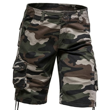 Knosfe Below The Knee Shorts for Men Belted Classic Fit Multi Pockets Long Cargo Shorts for Men Casual Hiking Shorts Army Green 38