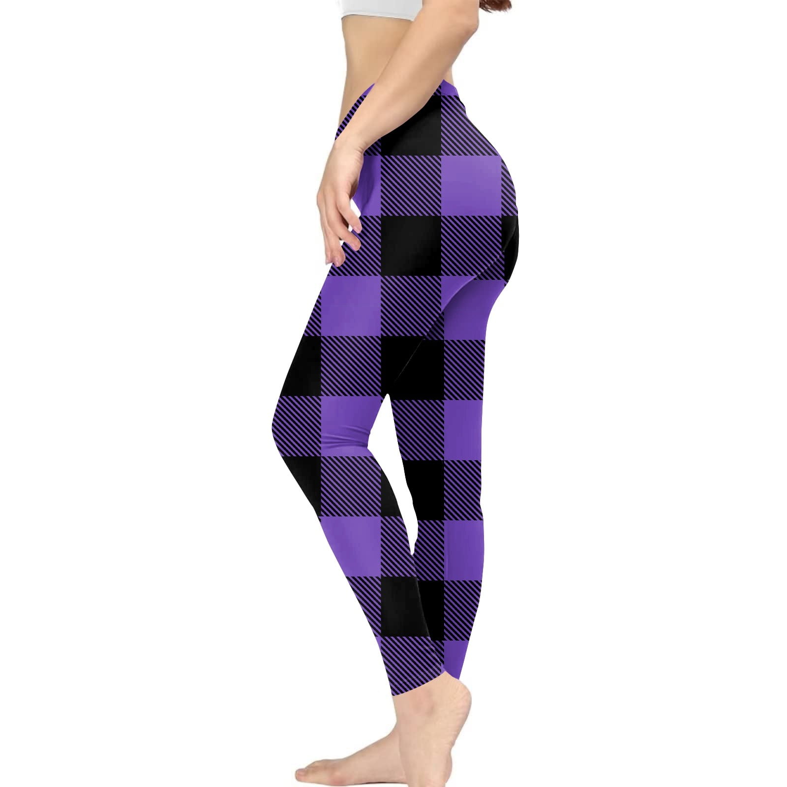 NDISTIN Women's High Waist Tummy Control Leggings - Full Length, Printed, For Yoga, Gym, Running (Large)