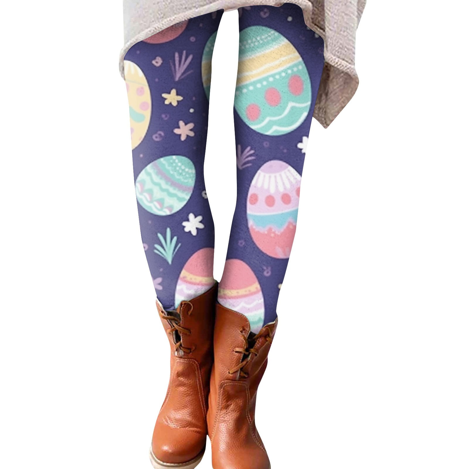 Knosfe Easter Leggings for Women Rabbits Tummy Control Bunny Athletic