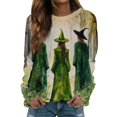 Knosfe Halloween Sweatshirts for Women Plus Size Bat Crewneck Long